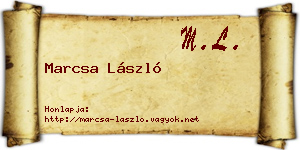 Marcsa László névjegykártya