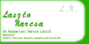 laszlo marcsa business card